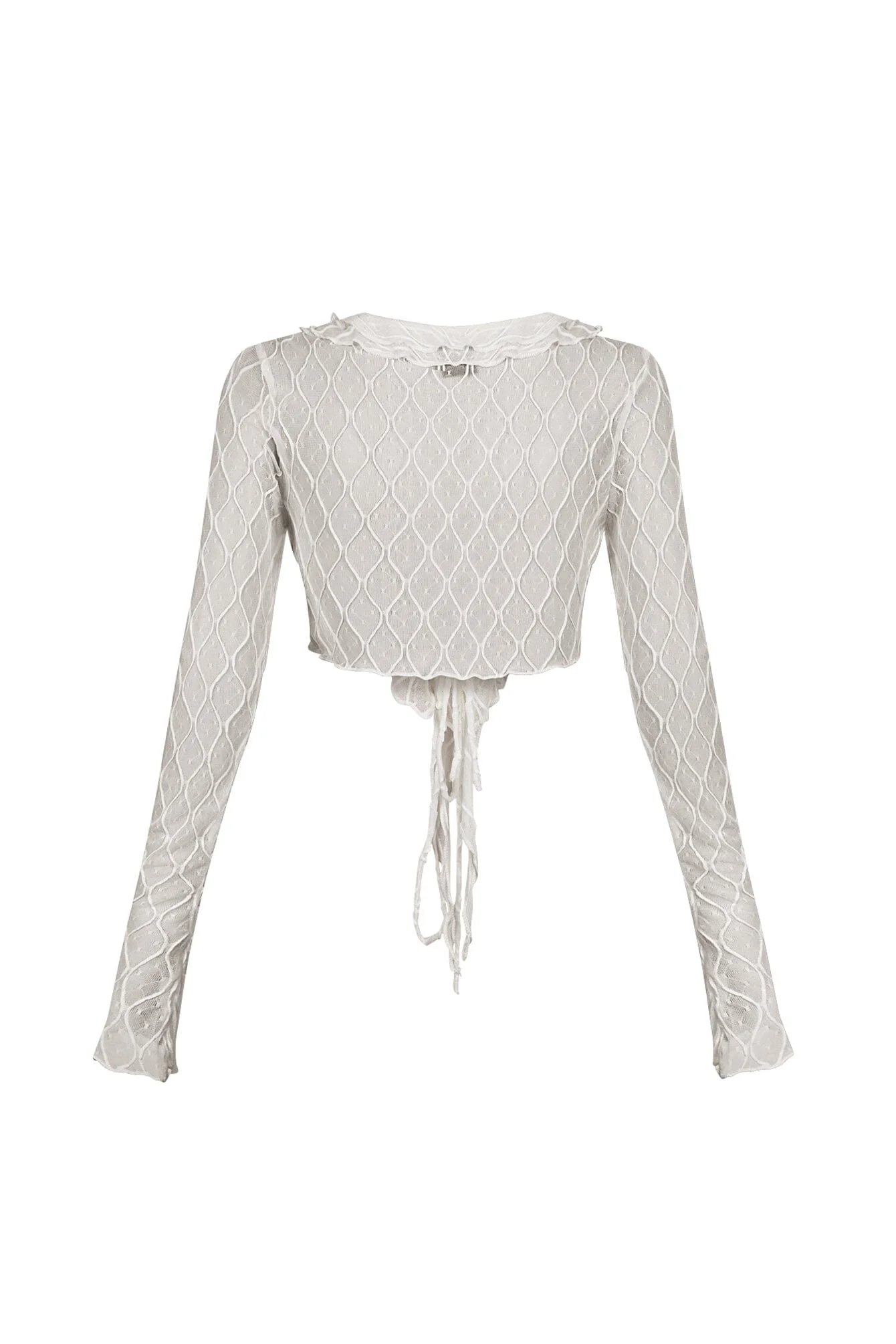 Sasa Mesh Ruffle Crop Top - Image 3