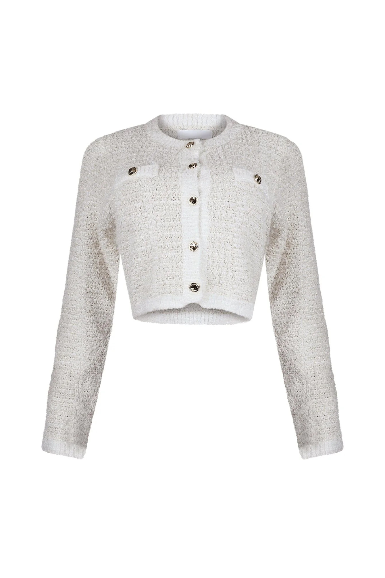 Sasha Lurex Cardigan Top - Image 3