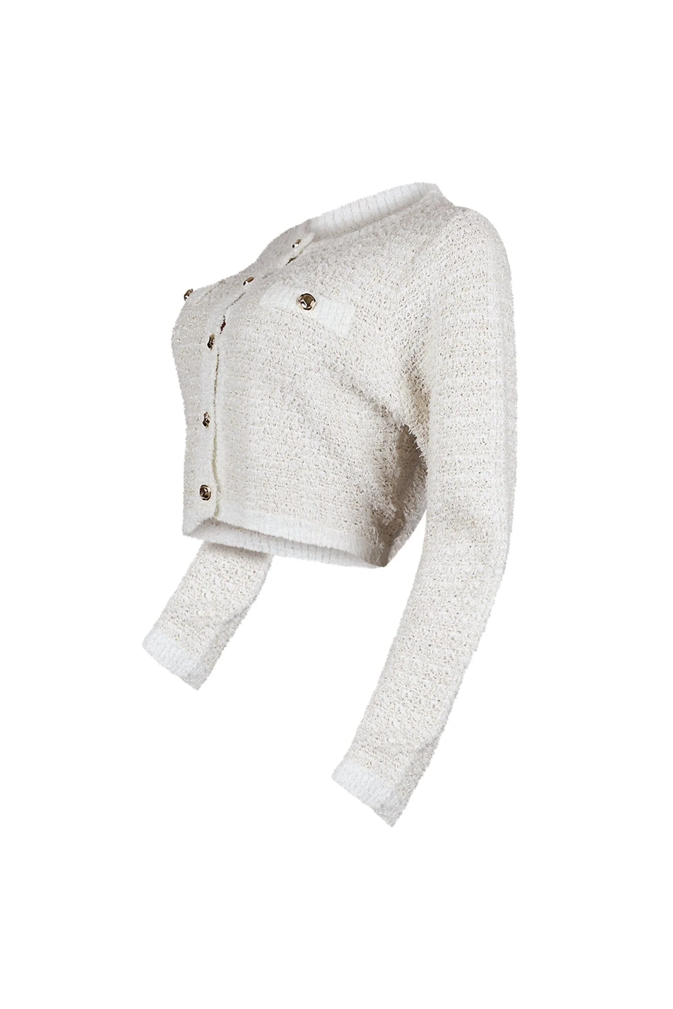 Sasha Lurex Cardigan Top - Image 4