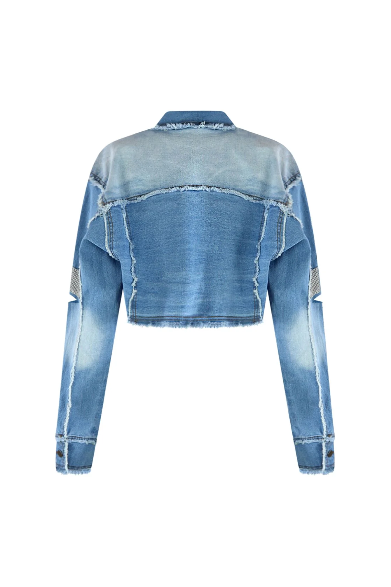 Shine Like A Diamond Denim Crop Jacket - Image 3