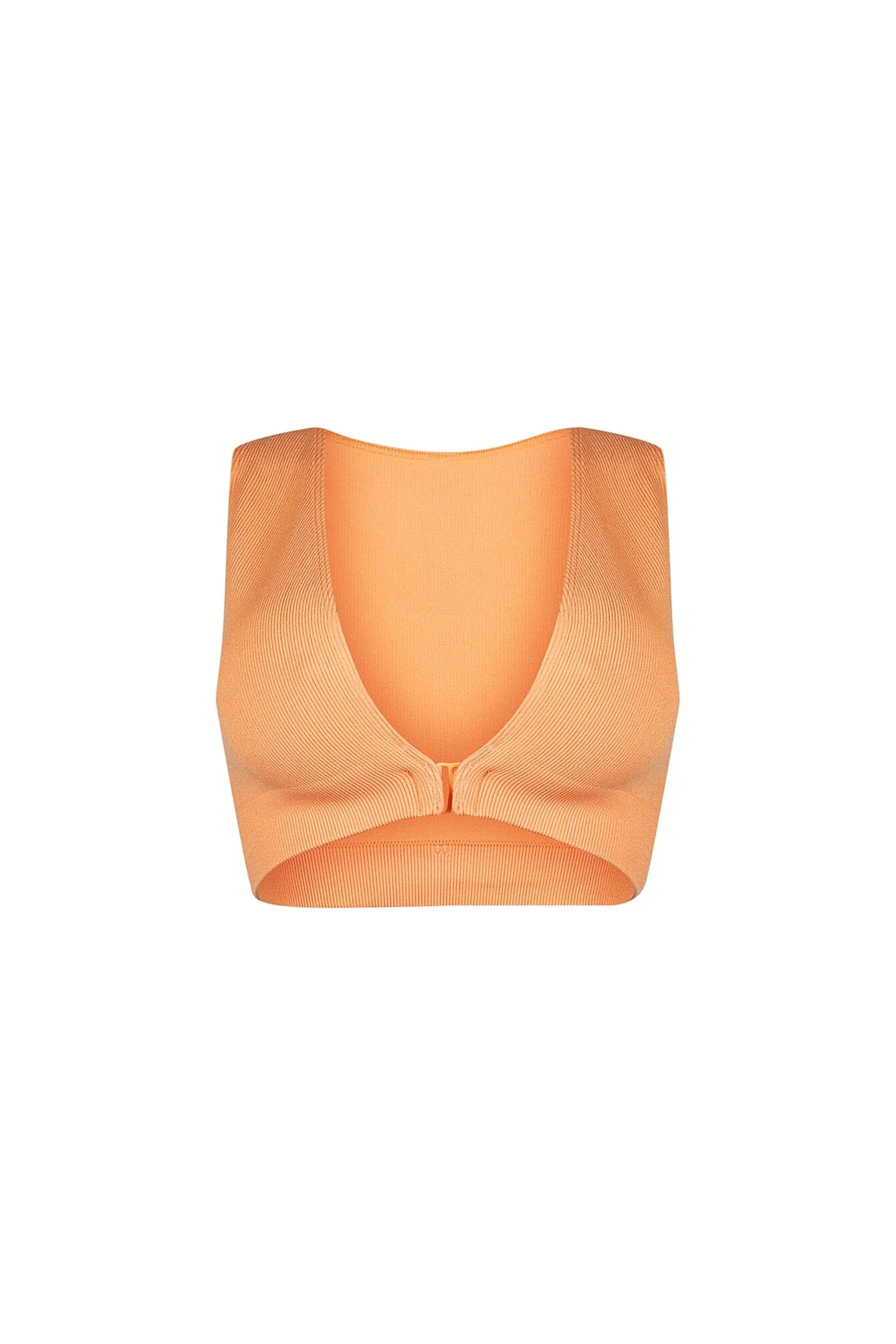 Silva Ribbed V Neck Clasp Top - Image 10