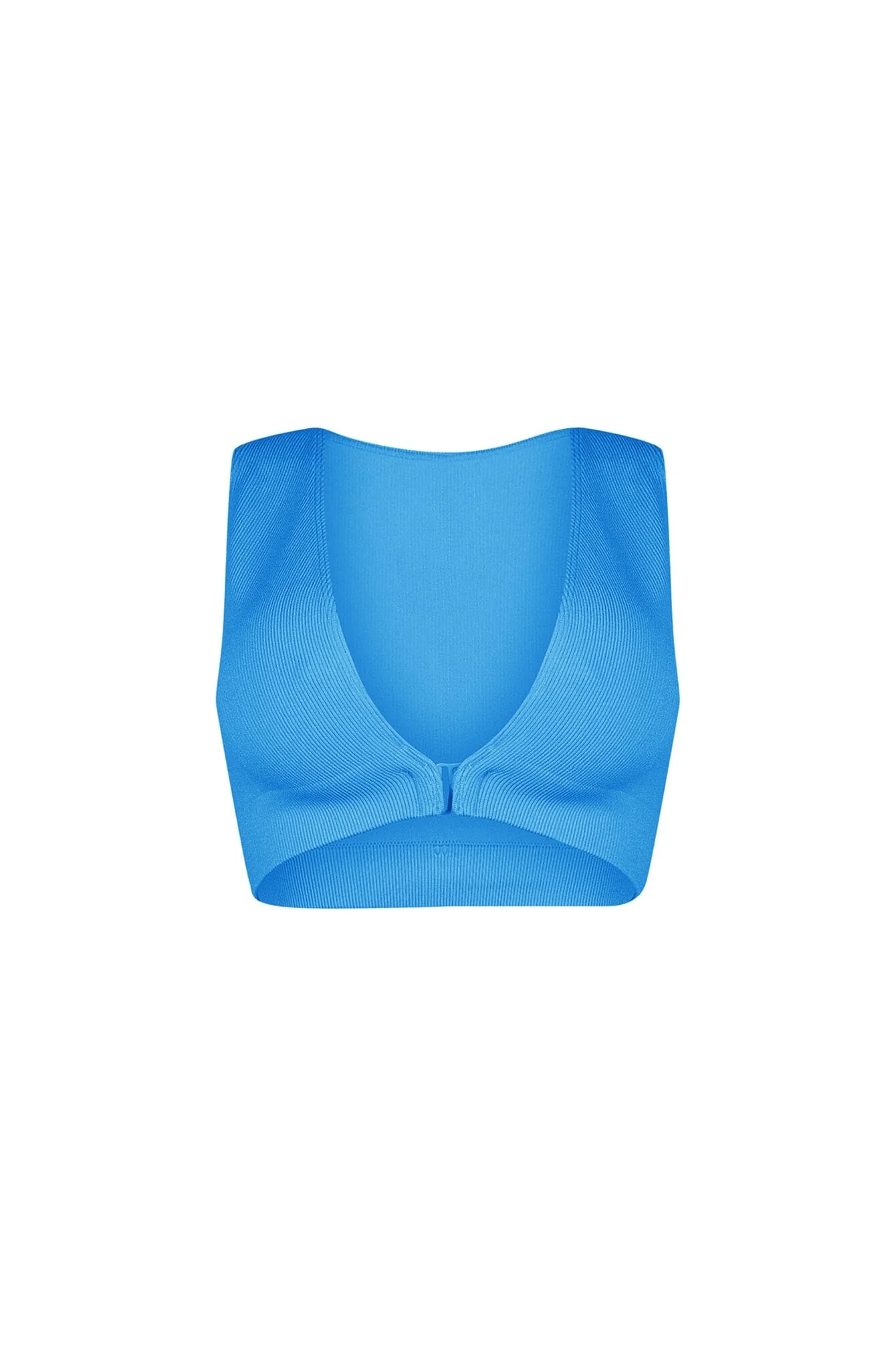 Silva Ribbed V Neck Clasp Top - Image 12