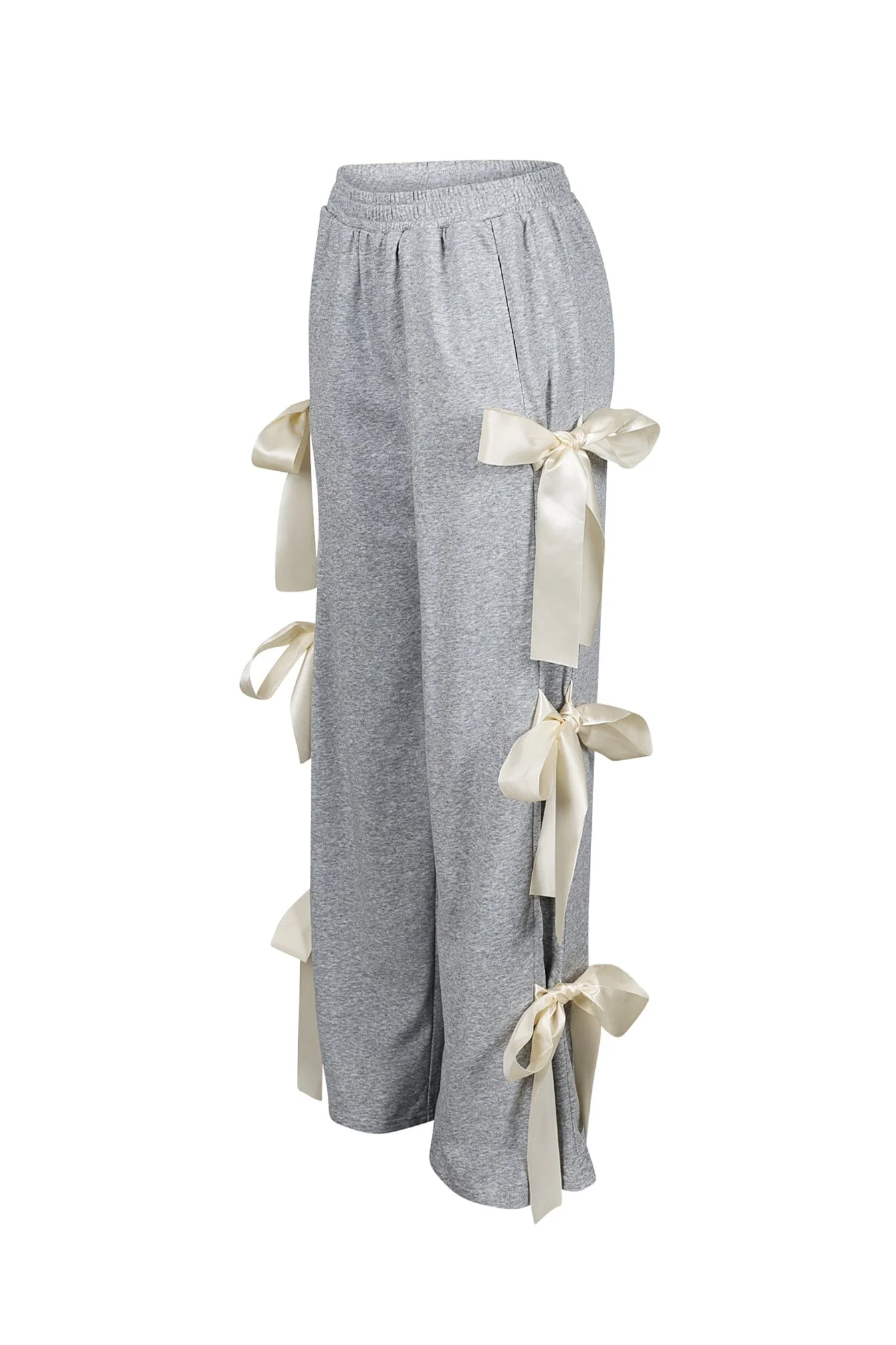 Snug Fleece Jogger Pants With Bow Detail - Image 4
