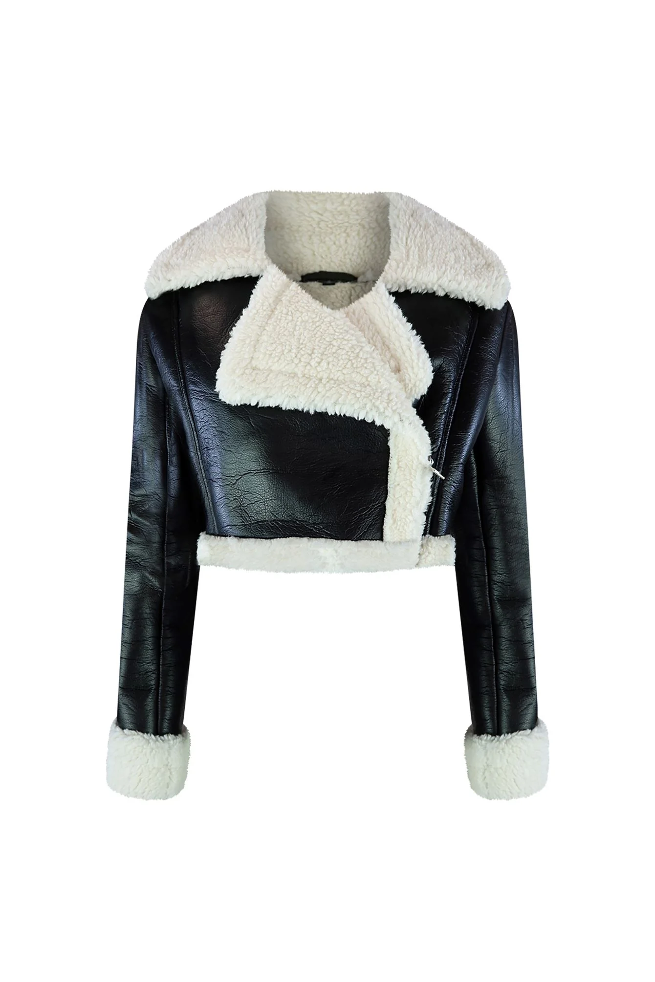 Staten Island Crop Faux Leather Jacket - Image 6