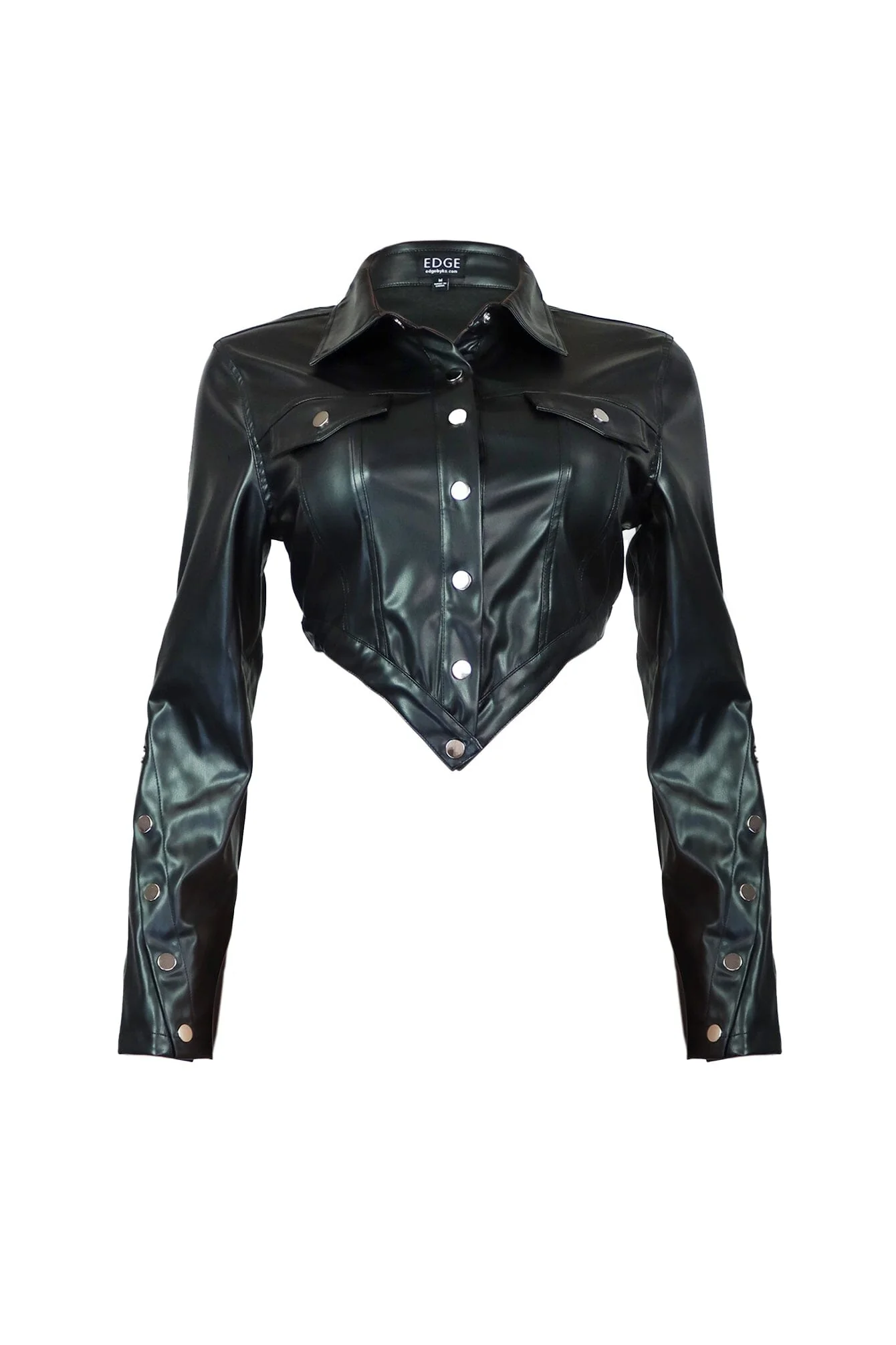 Still Monster PU Crop Jacket - Image 3