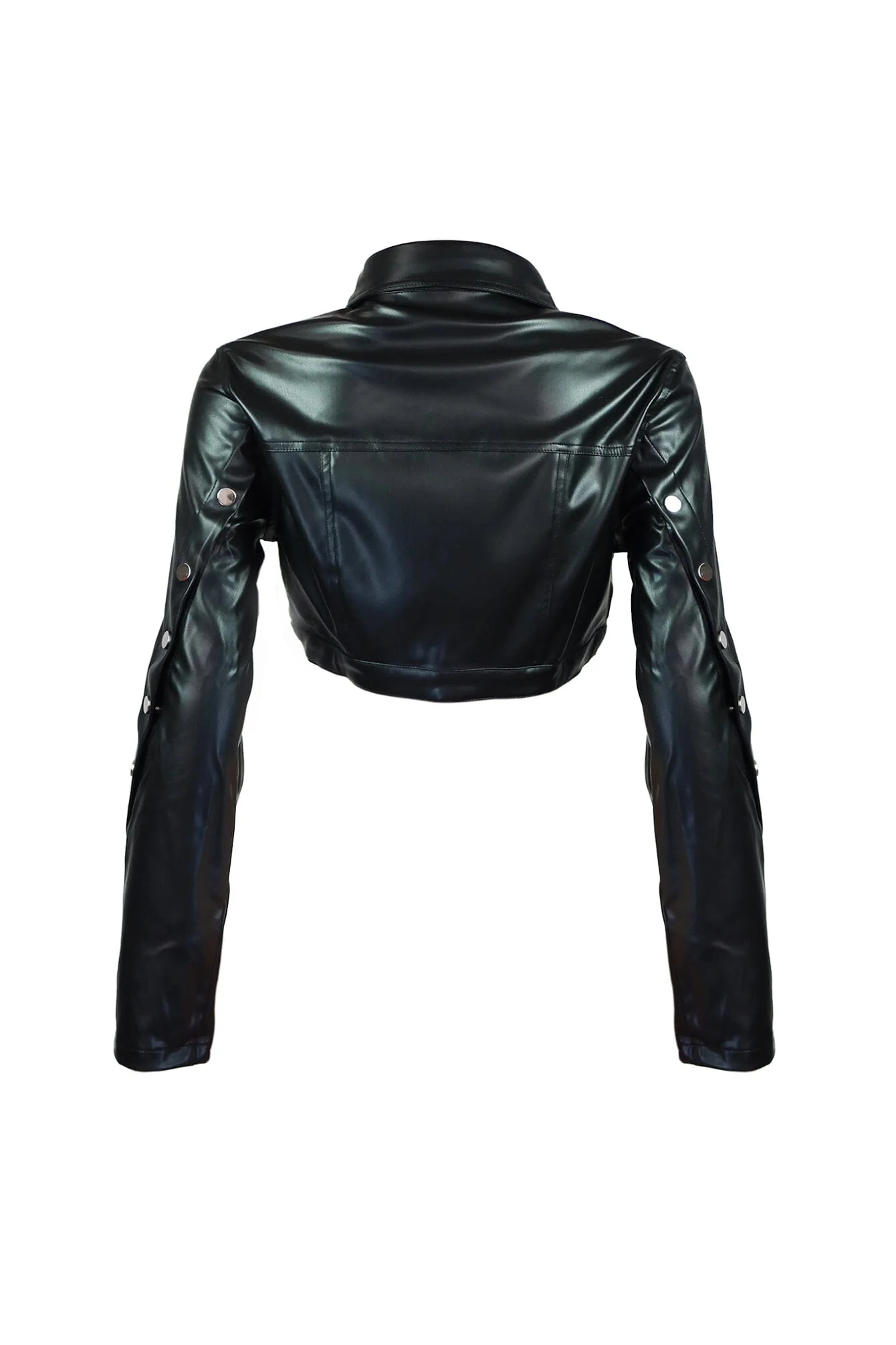 Still Monster PU Crop Jacket - Image 4