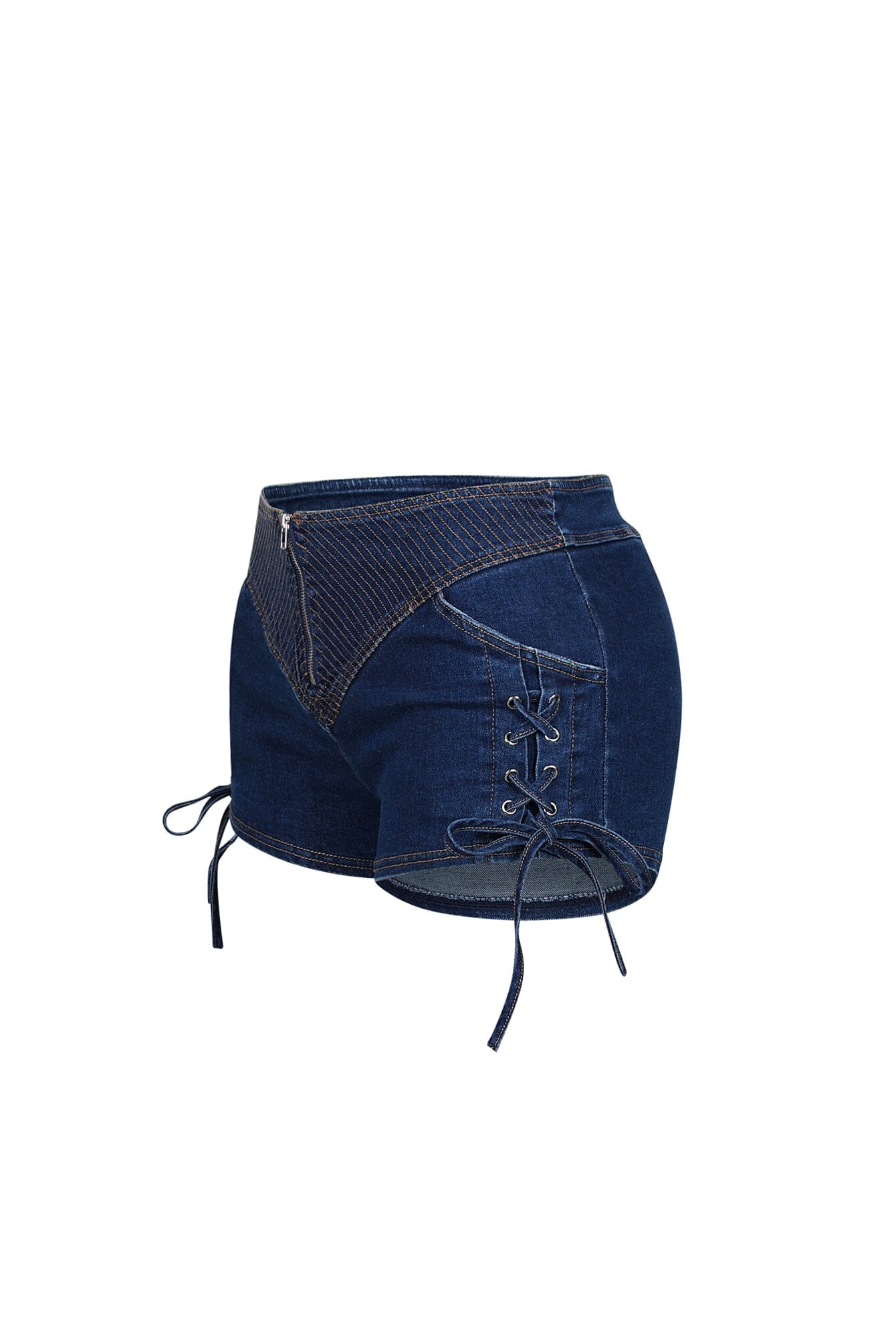 Tehran Stitching Denim Shorts - Image 4