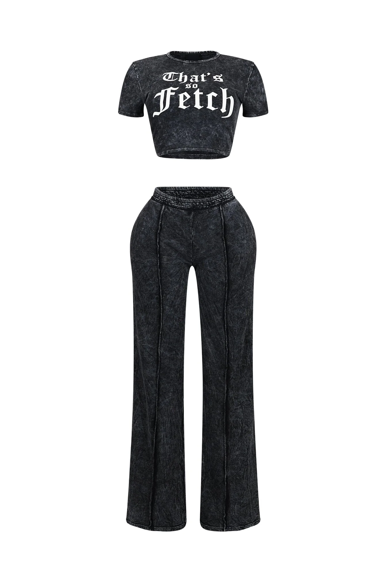 That's So Fetch Mineral Washed Top & Pants SET - Image 3