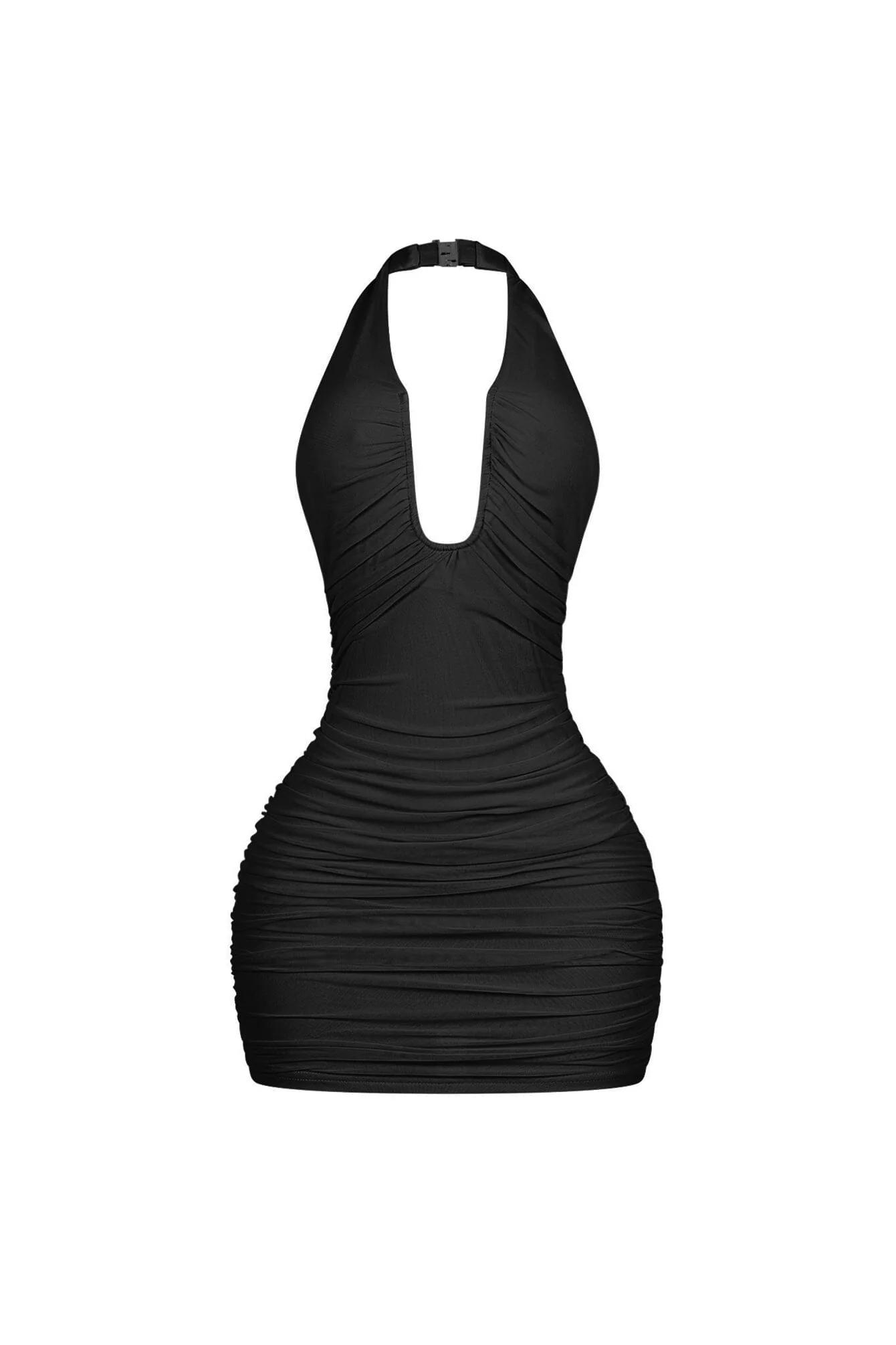 Theodora Sculpted Halter Mini Dress - Image 5