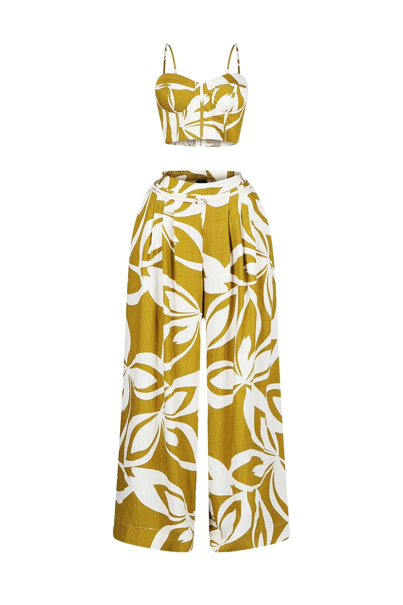 Tumon Printed Crop Top & Pants SET - Image 3