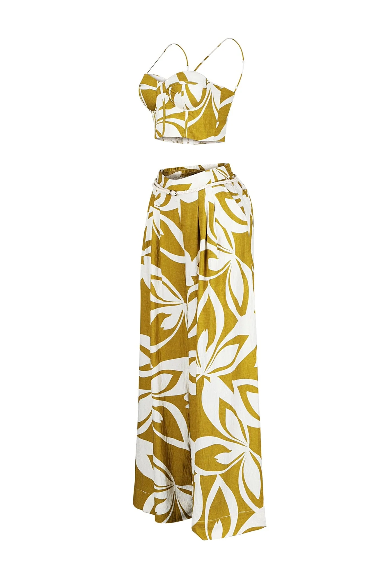 Tumon Printed Crop Top & Pants SET - Image 4