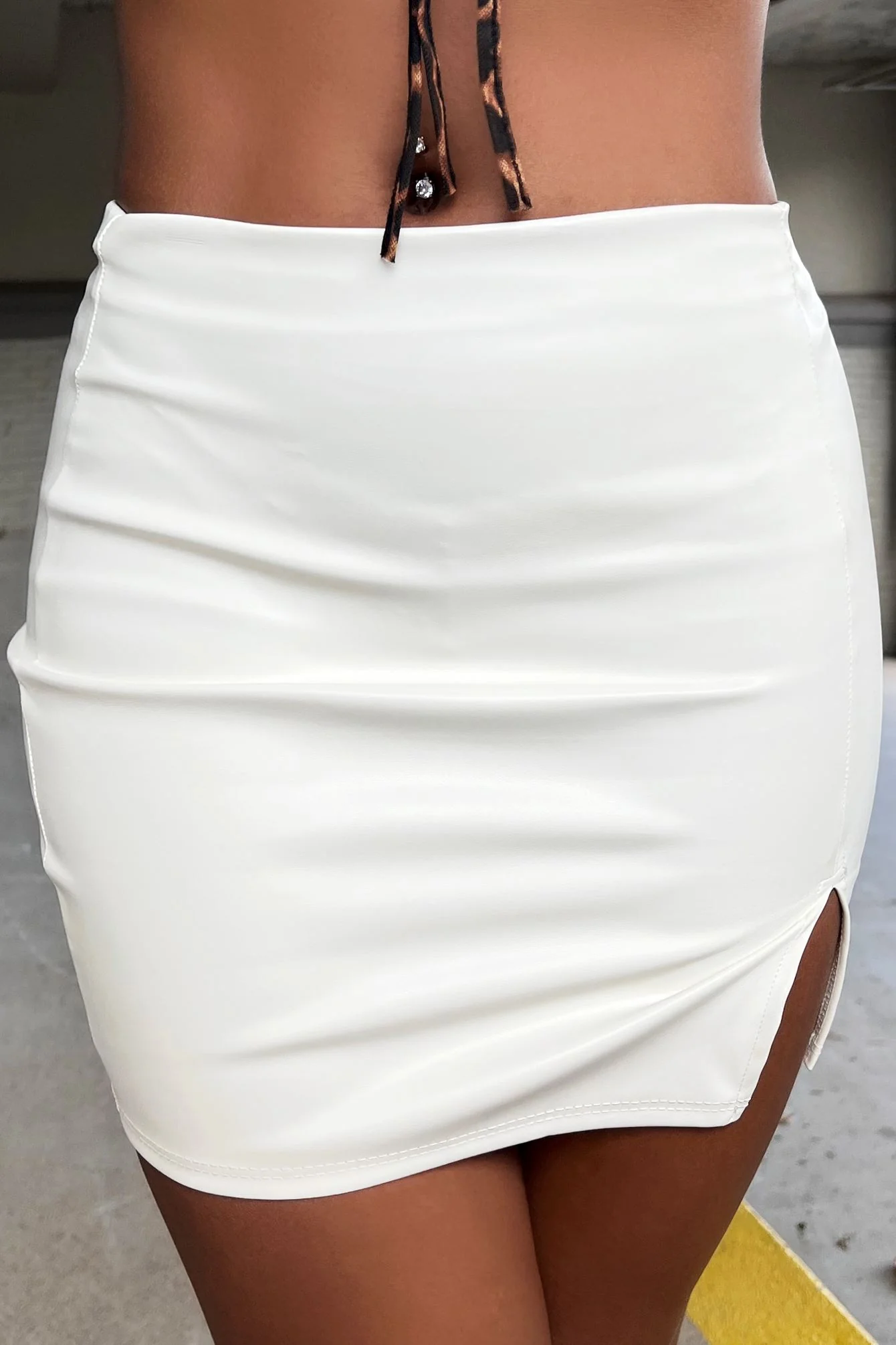 Undercover Faux Leather Mini Skirt - Image 9