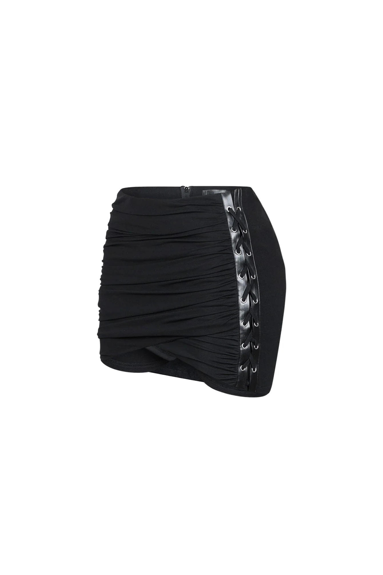 Vice Mesh Lace Up Mini Skirt - Image 3
