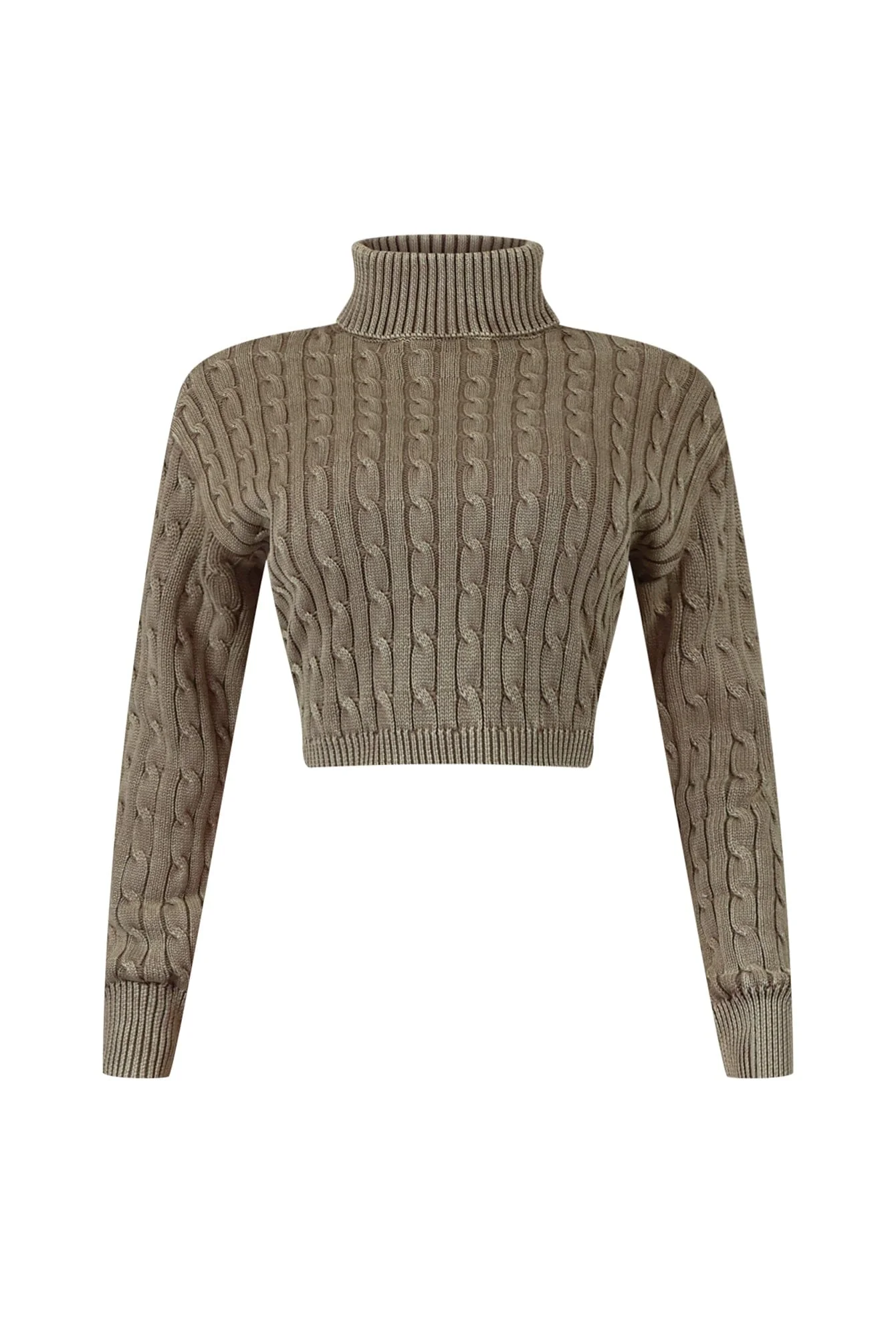 Vittoria Turtle Neck Cable Knit Sweater - Image 3