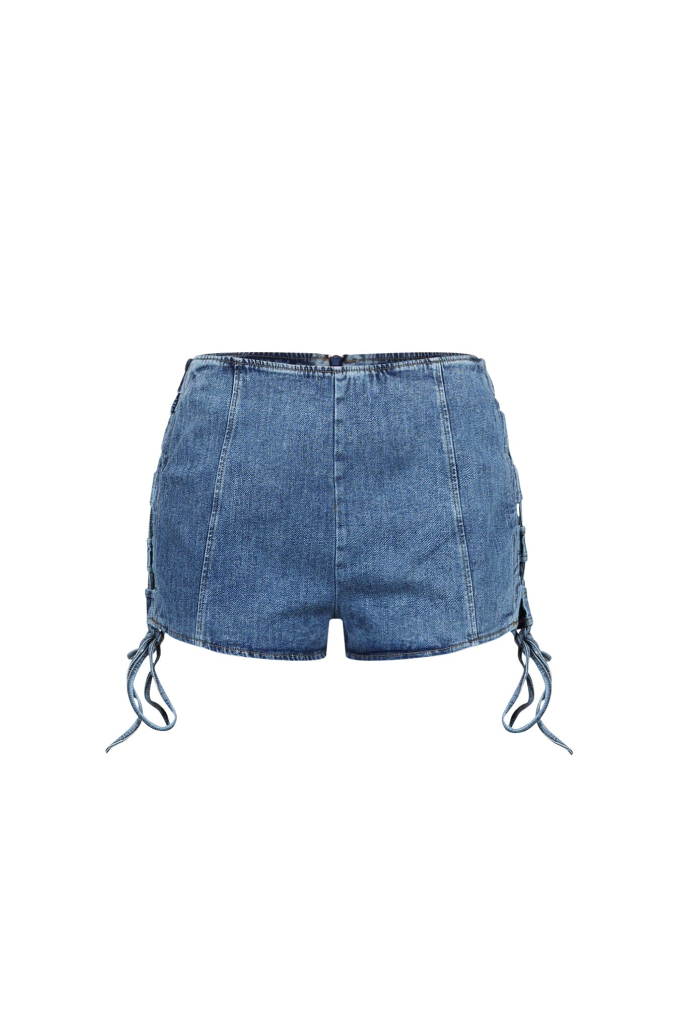 Vivienne Denim Lace Up Shorts - Image 3