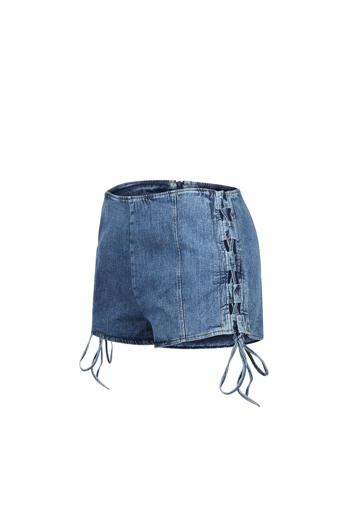 Vivienne Denim Lace Up Shorts - Image 4