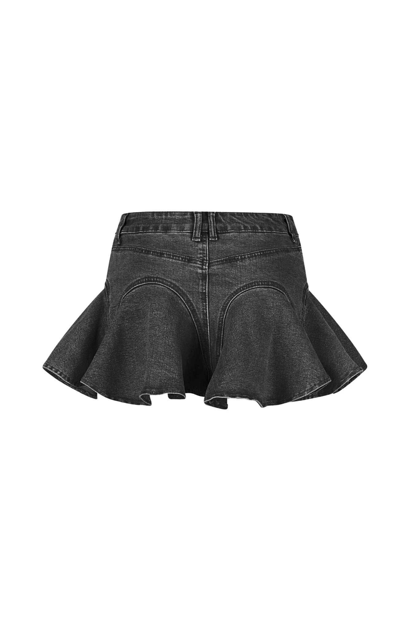 Waverly Flared Denim Mini Skirt - Image 10