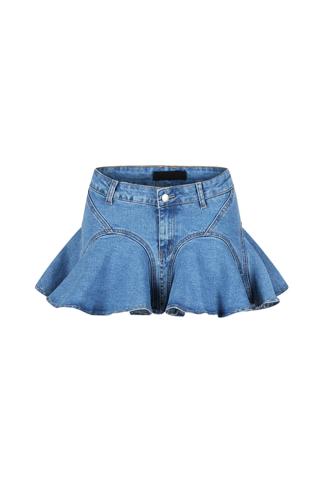 Waverly Flared Denim Mini Skirt - Image 7