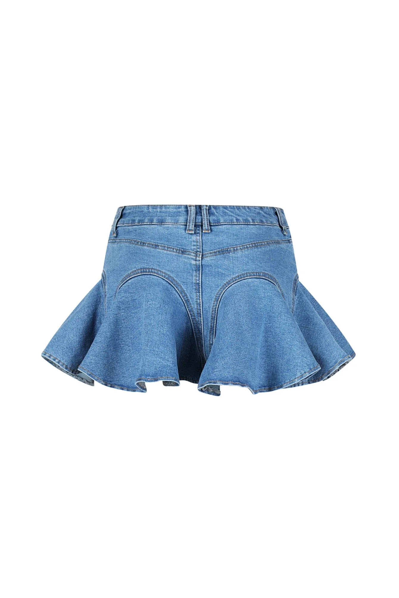 Waverly Flared Denim Mini Skirt - Image 9