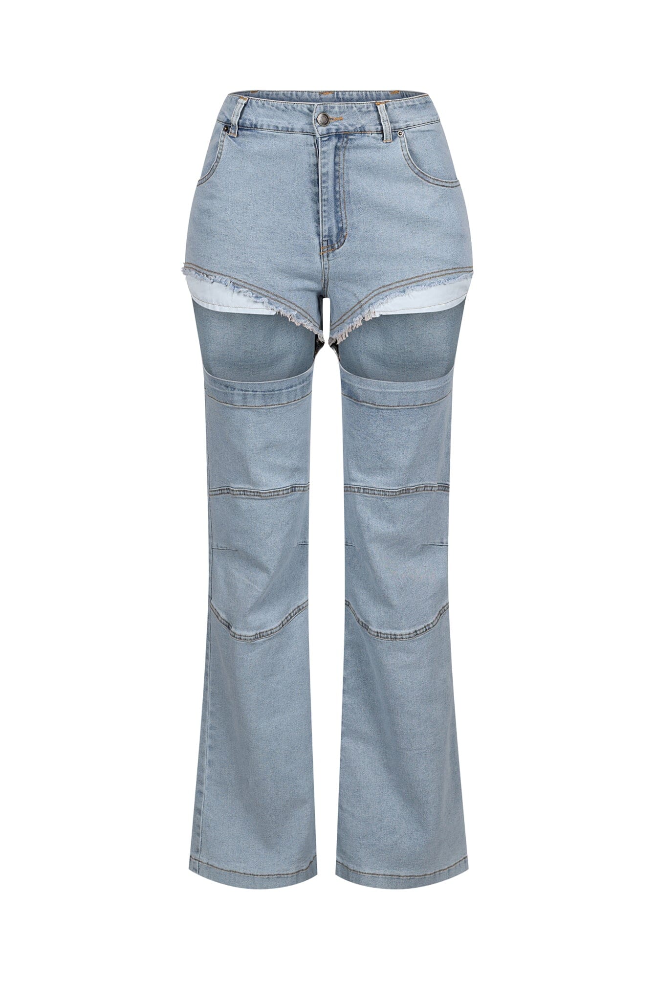 Wear The Attitude Cutout Baggy Jeans - Image 3