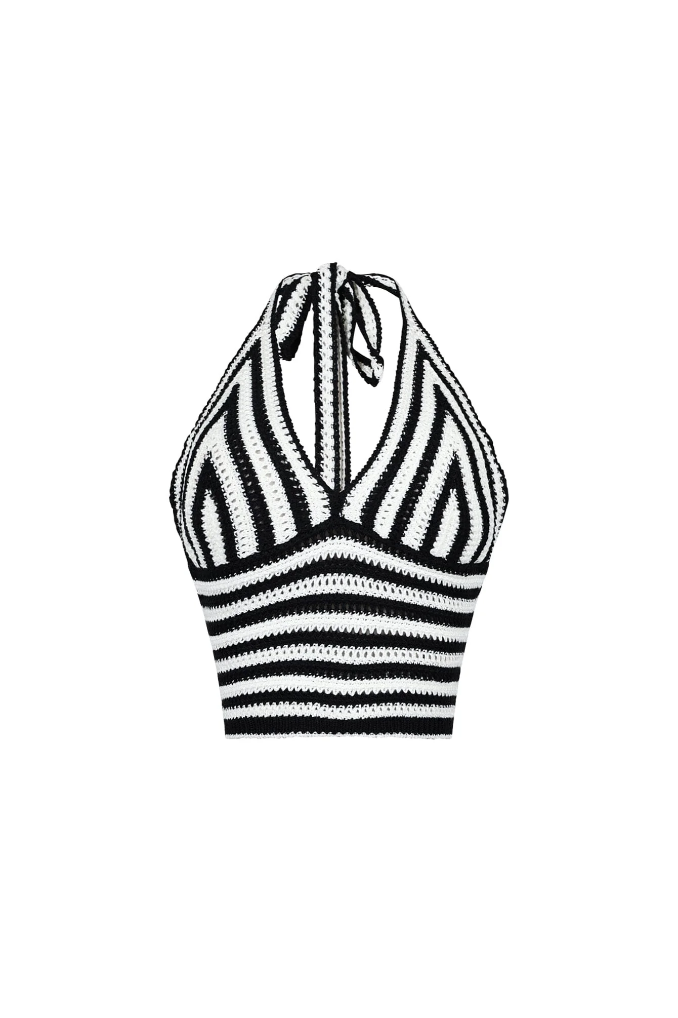 Yolanda Crochet Knit Halter Top - Image 3