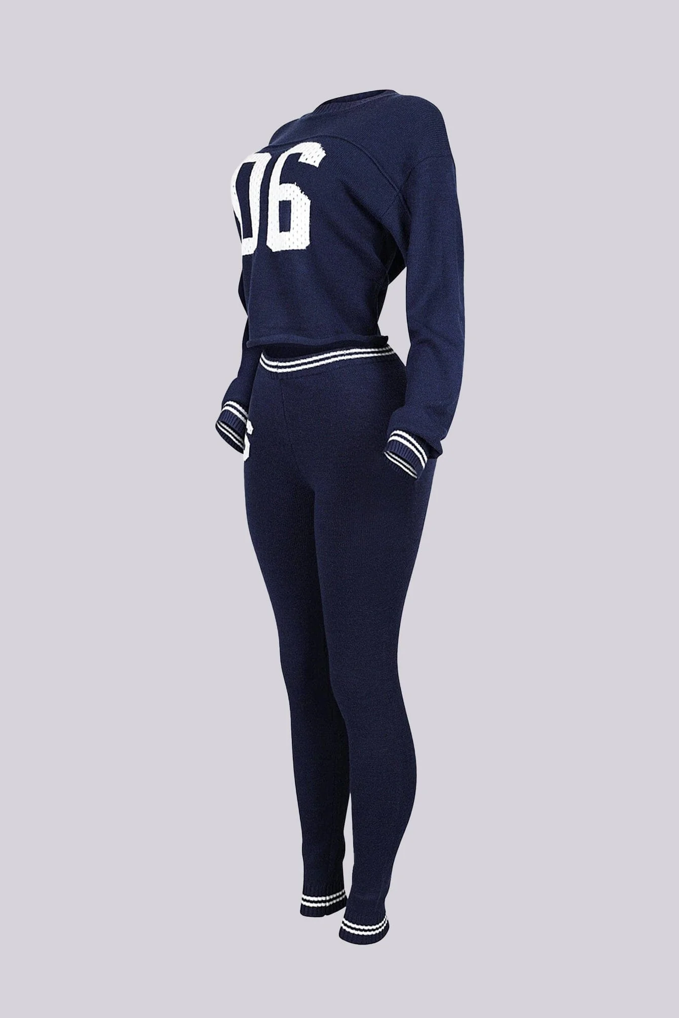 Zarah Knit 06 Graphic Top & Leggings SET - Image 13