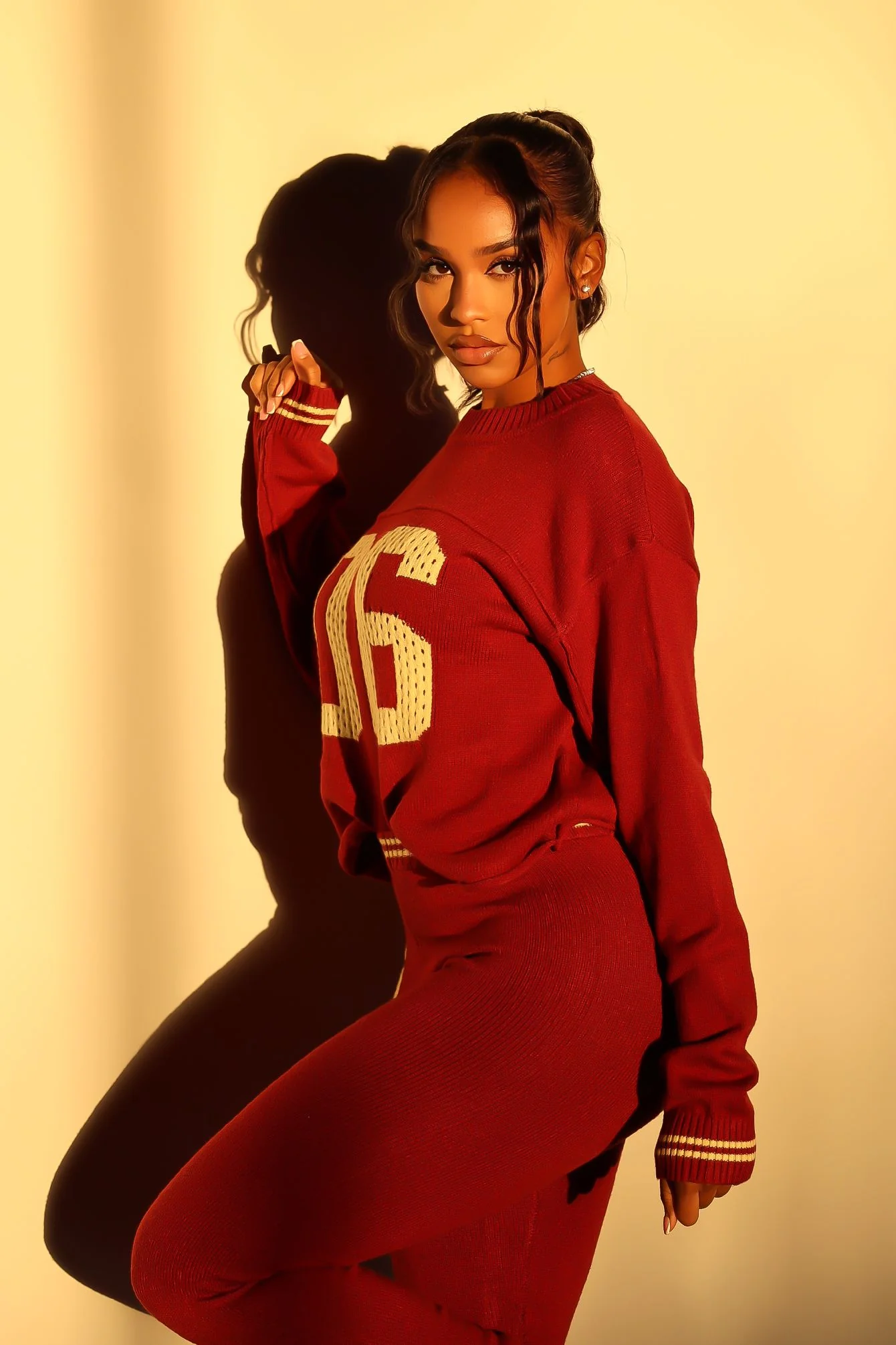 Zarah Knit 06 Graphic Top & Leggings SET - Image 5